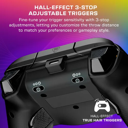 Vista 2 de Turtle Beach Afterglow Wave Wired RGB Gaming Controller - Licensed for Xbox Series X S, Xbox One & Windows PCs - Mappable Buttons, Hall-Effect Hair