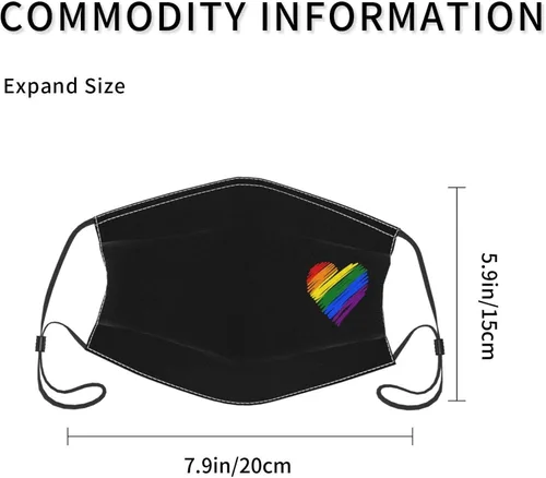 Vista 4 de 4 cubrebocas de tela divertida cómodos pasamontañas reutilizable bufanda ajustable para adultos con 8 filtros