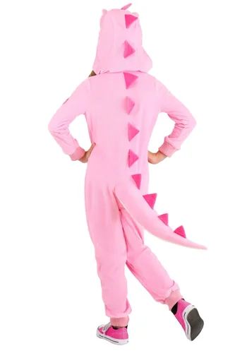 Vista 2 de Pijama de Dinosaurio Rosa para Niñas Multicolor