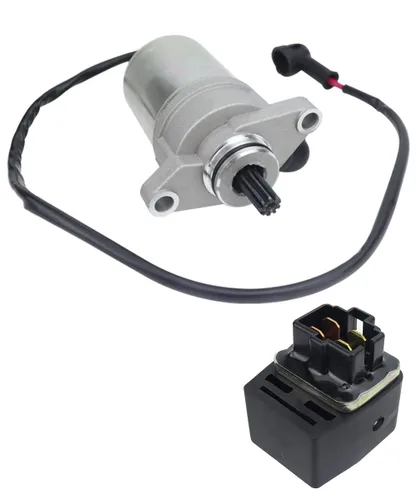Vista 2 de Motor de Arranque y Relé para Polaris Sportsman 90 2001-2006 Scrambler 90 2001-2003 Predator 90 2003-2006 E-TON 90, 0450533 0451692 18643