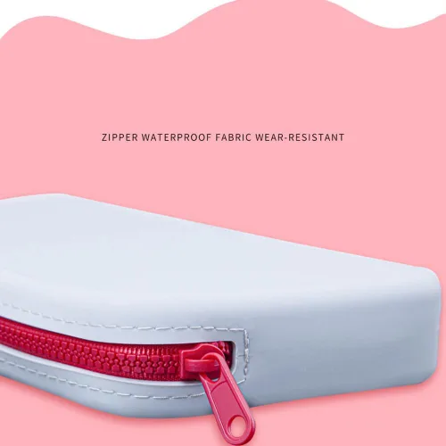 Vista 8 de Bolsa de maquillaje grande de silicona, bolsa de aseo de viaje para mujer, bolsa de maquillaje grande, organizador portátil para cosméticos, bolsa