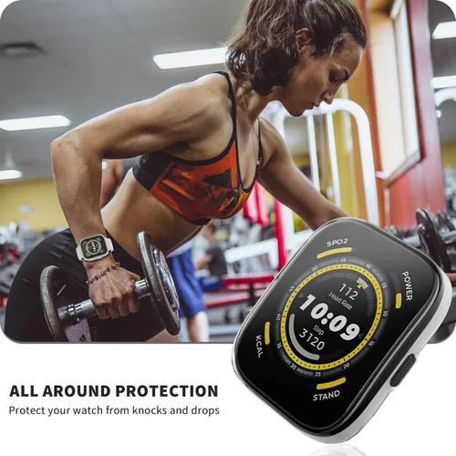 Vista 5 de Rc-Z Paquete de 2 fundas protectoras de pantalla para Amazfit Bip 5, TPU suave y flexible, funda protectora general HD ultrafina, accesorios