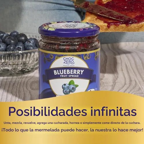 Vista 4 de ChocZero Conservas de arándanos sin azúcar, tarro de 12 onzas Sin alcoholes de azúcar, keto, bajo en calorías, alto en fibra, sin gluten, horneado
