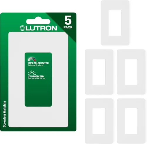 Vista 21 de Lutron Claro - Placa de pared de 1 banda (paquete de 6) CW-1-AL-6 almendra