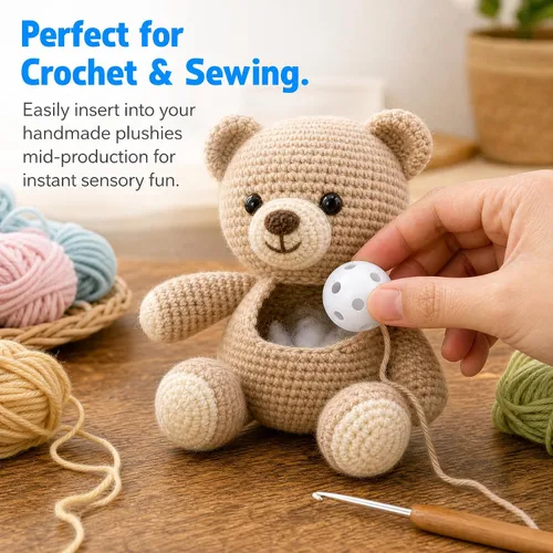 Vista 5 de 50 piezas de sonajero insertos reparadores de ruidos de muñeca para bebé juguete mascota muñeca de peluche Amigurumi manualidades de costura, 1.102