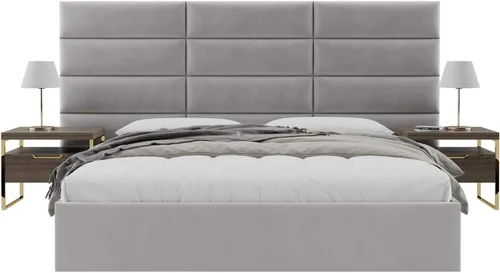 Vista 38 de Vänt - Paneles tapizados de cabecera para montar en la pared, diseño Elizabeth, 120 x 46 pulgadas, configuración de 16 paneles individuales