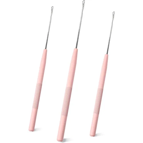Vista 8 de NEWISHTOOL Herramienta de gancho de acero inoxidable para extensión de cabello, herramienta de gancho de tracción de alambre y herramienta