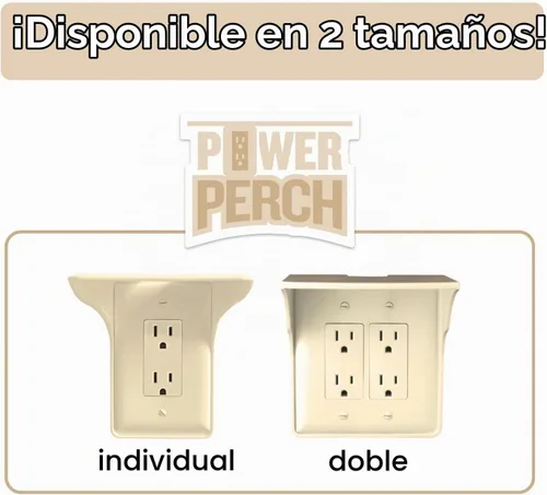 Vista 10 de Power Perch - Estante de salida sin taladro, estantes aptos para inquilinos Almendra