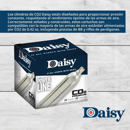 Vista 5 de Daisy Powerline - Cilindros de CO2 de 0.42 oz, 25 unidades, presión constante