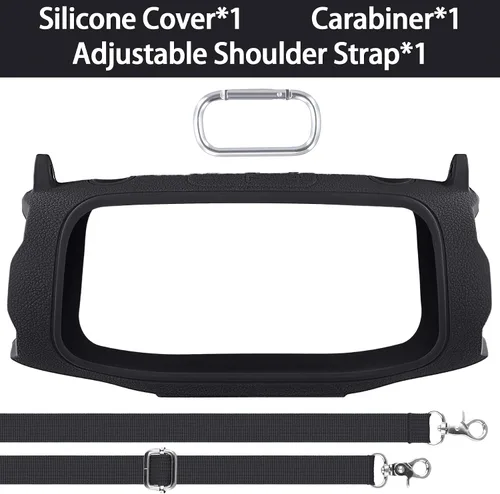Vista 37 de Funda de silicona compatible con JBL Charge 5 Altavoz Bluetooth portátil impermeable (Cubierta de silicona negra)