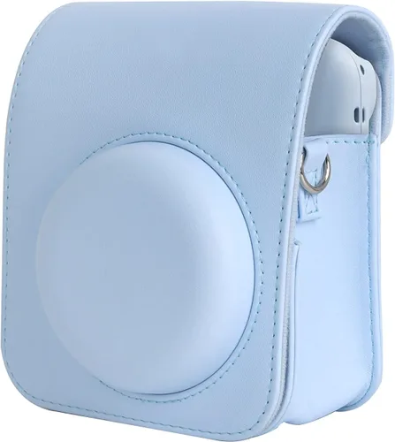 Vista 2 de Funda para cámara instantánea Fujifilm Instax Mini 12, funda de PU con correa extraíble para cámara Fujifilm Instax Mini 12 (azul)