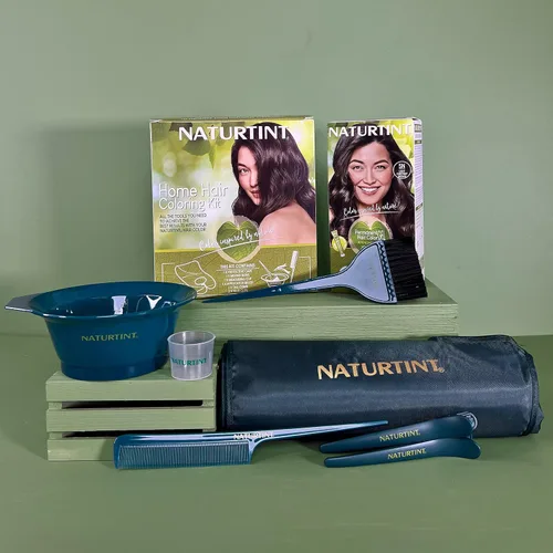 Vista 6 de Naturtint Home Kit de coloración del cabello - 6 piezas, reutilizable, kit de aplicación de color de cabello