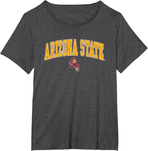 Vista 6 de Arizona State Sun Devils Arch Over Mascot Camiseta, Negro