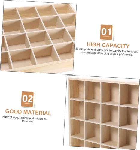 Vista 8 de ARTIBETTER 4 cajas de 20 cajas para gabinete al aire libre organizador de cajones organizador de armario, aparador, cajón, organizador de ropa