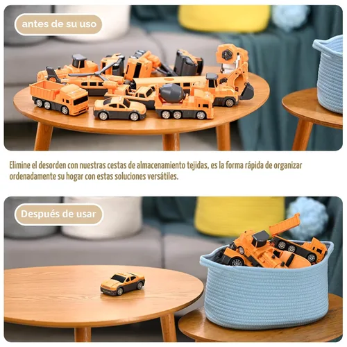 Vista 8 de Happyiren Linda Cesta Tejida para Regalo – Cesta de Regalo Vacía Beige para Guardería, Regalos de Fiesta de Bebé, Cumpleaños, Boda, Cestas Boo