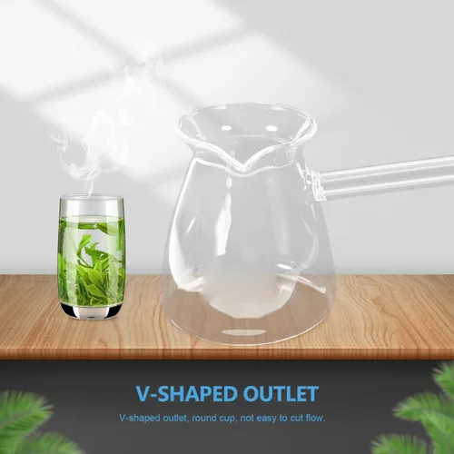Vista 7 de Hemoton Cafetera turca de vidrio de borosilicato de 14.25 onzas, cafetera para estufa con asa, calentador de leche, chocolate caliente o mantequilla