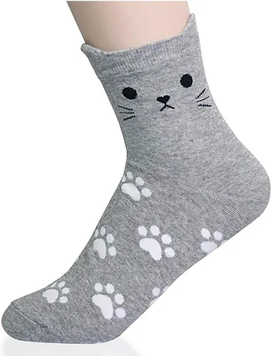 Vista 3 de DOBIKULU Calcetines de animales lindos para mujer, calcetines de perro y gato, novedosos calcetines divertidos, regalos de animales para mujeres
