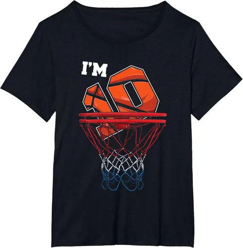 Vista 75 de Camiseta de regalo de cumpleaños con red de baloncesto de 10 años, Negro