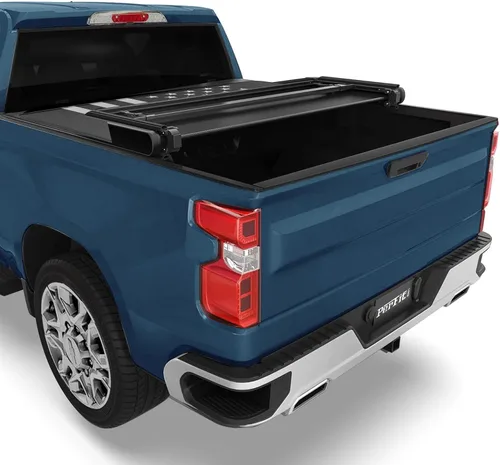 Vista 11 de Perfit Liner Black Flag - Cubierta enrollable suave para caja de camioneta compatible con Chevy Silverado 1500 GMC Sierra 1500 2007-2026 de 5.8