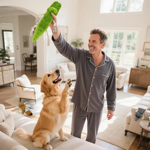 Vista 6 de Juguetes chirriantes para perros sin relleno, paquete de 3 juguetes de cuerda para dentición, juguetes de peluche arrugados para mantenerlos