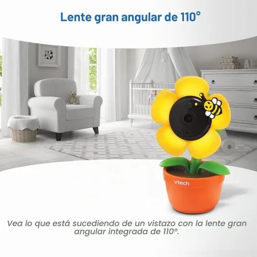 Vista 8 de VTech RM9751 Yellow Daisy Smart Wi-Fi Cámara para bebé