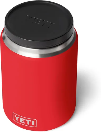 Vista 3 de YETI Rambler - Tarro de alimentos de 24 onzas, de acero inoxidable y aislado al vacío, con tapa hermética, color rojo rescate