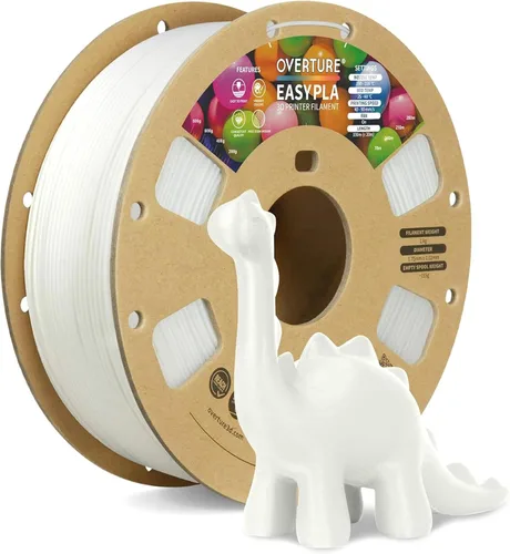 Vista 54 de OVERTURE - Filamento de ácido poliláctico (Easy PLA) para impresora 3D de 1.75 mm, bobina de cartón de 2.2 libras, precisión dimensional +/- 0.02