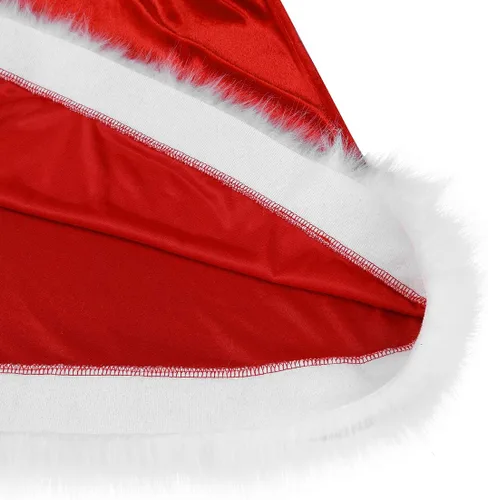 Vista 6 de FEESHOW Disfraz de señora Santa Claus para mujer, disfraz de Navidad para adultos