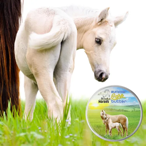 Vista 2 de The Blissful Horses - Mantequilla solar para el cuidado de verano, protector solar suave para caballos, solución de protección solar equina fácil