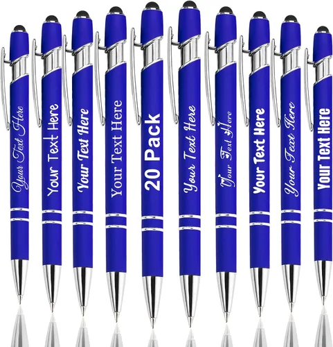 Vista 59 de Hasta 300 bolígrafos personalizados a granel con nombre personalizado con grabado gratis, puntas de lápiz capacitivo grabado, bolígrafo