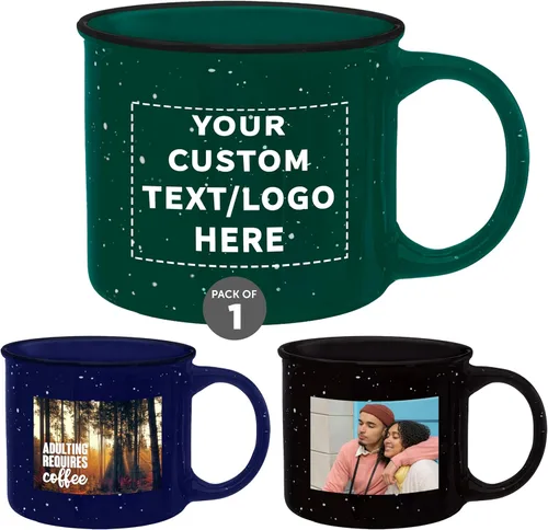 Vista 18 de DISCOUNT PROMOS Tazas de Café de Cerámica Personalizadas para Fogata de 13 oz. Juego de 100, Paquete Personalizado a Granel - Perfecto para Té