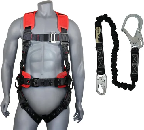 Vista 9 de Kit de arnés de protección contra caídas cómodo AFP Demon – Arnés de seguridad de cuerpo completo OSHA/ANSI PPE para trabajo de construcción