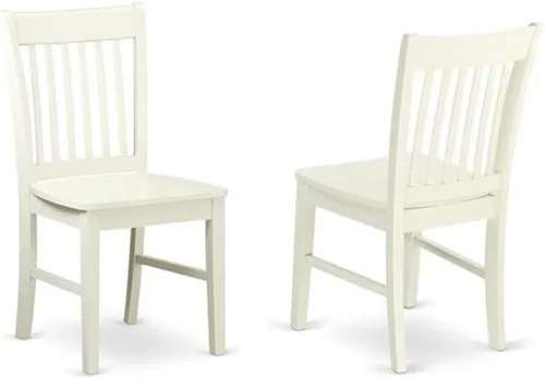 Vista 4 de East West Furniture HBNF3-LWH-W - Juego de muebles de comedor de 3 piezas que contiene una mesa de cocina redonda con pedestal y 2 sillas