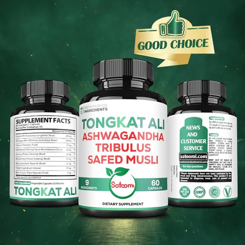 Vista 6 de Satoomi Extracto de raíz de Tongkat Ali 200: 1-9 hierbas esenciales con Ashwagandha, Tribulus Terrestris y más – Apoya la fuerza, la energía