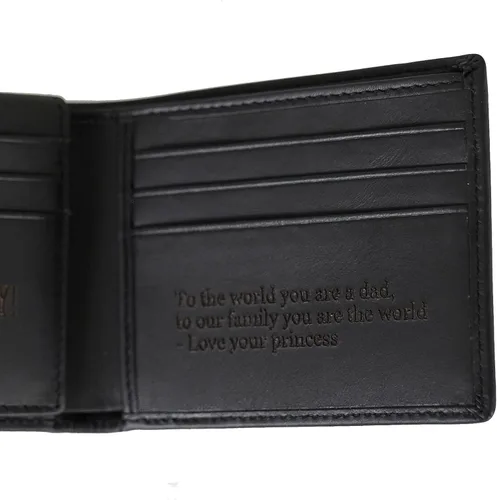 Vista 2 de Carteras personalizadas para hombres regalos personalizados para hombres cartera personalizada para hombres cuero de grano completo grabado