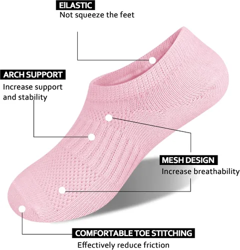 Vista 3 de Cozi Foot 10 pares de calcetines de algodón antideslizantes de corte bajo para niños y niñas