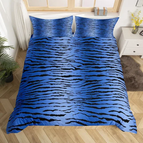 Vista 6 de Feelyou Leopard Bedding Set Twin Size, Cheetah Print Comforter Cover for Kids Boys Girls Animal Duvet Cover Safari Bedspread Cover Zipper