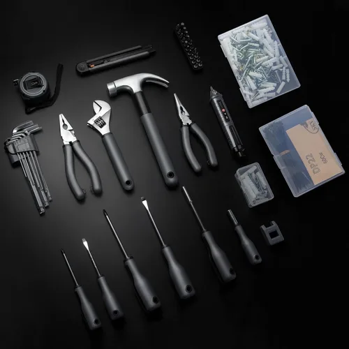 Vista 2 de Growneer Juego de herramientas, kit de herramientas para el hogar de 241 piezas con herramientas de metal duraderas para reparación del hogar