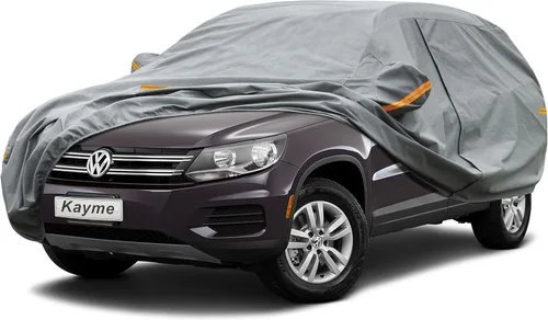 Vista 101 de Kayme Funda de Coche de Servicio Pesado Impermeable para Todo Tipo de Clima, Ajuste Personalizado para Tesla Model S, Cubierta Exterior Completa