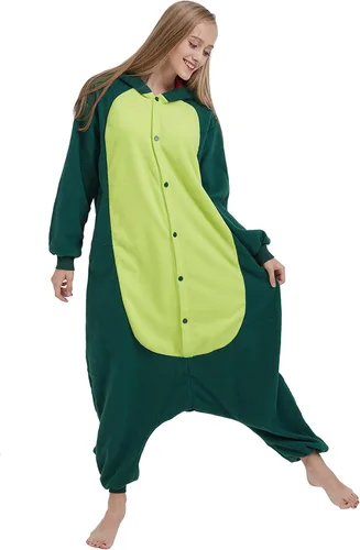 Vista 4 de DELEY Halloween Onesie Adult Pajamas Cosplay Animal Homewear Sleepwear Jumpsuit Costume for Women Men