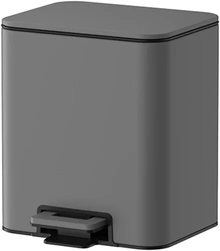 Vista 5 de Smart Trash Can 8L/12L/15L Household Stainless Steel Trash Can Living Room Bedroom Office Waste Paper Basket with Cover Bathroom Trash Can,Black-8l