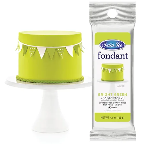 Vista 20 de Fondant de satén de Satin Ice para decorar pasteles, negro (4.4 onzas)