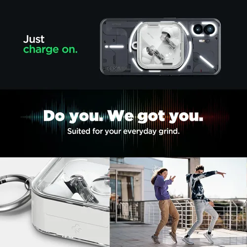 Vista 7 de Spigen Funda ultra híbrida diseñada para Nothing Ear 2 (2023) Funda transparente antiamarilleamiento - Blanco azabache