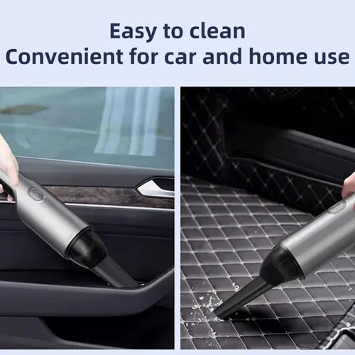 Vista 8 de Aspiradora portátil para automóvil, aspiradora de mano portátil para limpieza interior del automóvil, uso húmedo y seco, recargable por USB