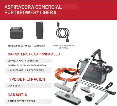 Vista 10 de Hoover CH30000 PortaPower Commercial aspiradora con contenedor liviana