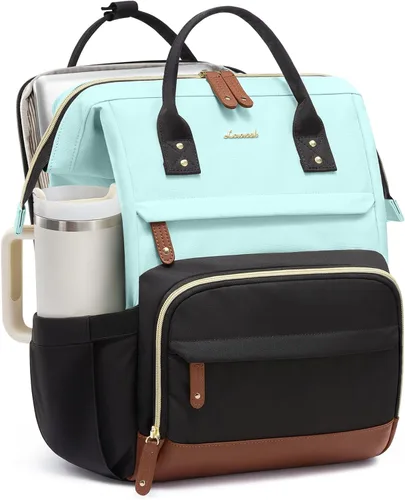 Vista 48 de LOVEVOOK Mochila para laptop para mujer, mochila de trabajo de 15.6 pulgadas con gran capacidad, bolsa de enfermera impermeable, mochila