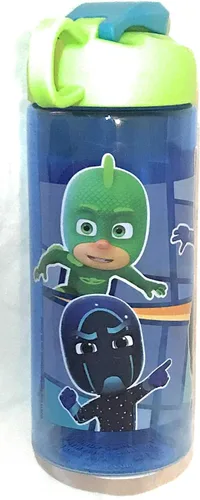 Vista 2 de Zak! PJ Masks PJMJ-T070 Designs - Botellas de agua fría de 16.5 onzas, sin BPA, para niños y niñas, con lazo de transporte y tapa a presión