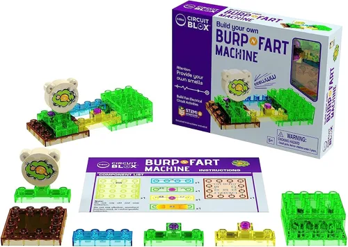 Vista 3 de E-Blox Kit de circuito STEM de bloques de construcción, construye tu propia máquina de eructos y pedos, añade sonidos divertidos a proyectos