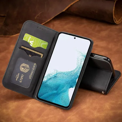 Vista 4 de Funda compatible con Xiaomi Poco X3 NFC, tarjetero de piel sintética, compatible con Xiaomi Poco X3 Pro/Poco X3 con cierre magnético, soporte