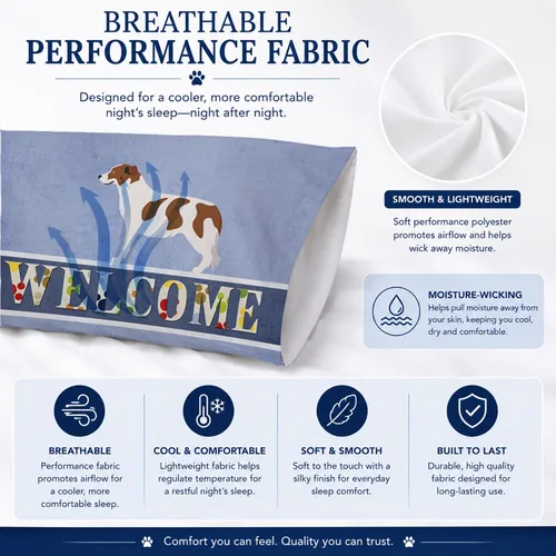 Vista 6 de Caroline's Treasures BB8334PILLOWCASE AIDI Atlas Mountain Dog - Funda de almohada estándar, color azul, ligera, súper suave, de fácil cuidado